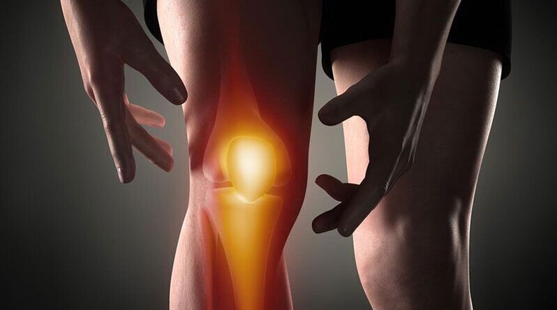 Disruption of metabolic processes in the structures of the joint can cause pain in the knee