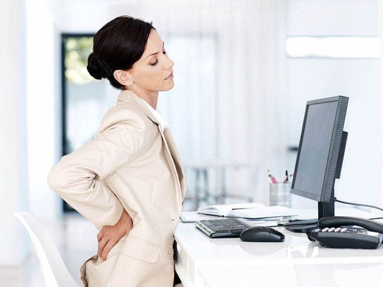 back pain when sitting