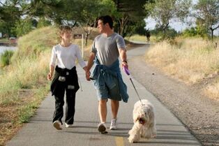 Often walking outdoors with back pain